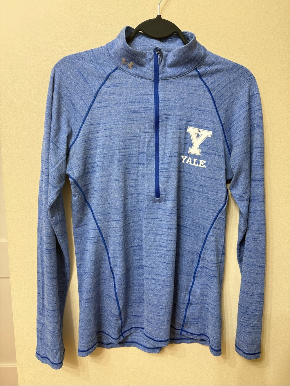 Yale Under Armour Blue Quarter Zip Women’s Performance Pullover Running Preppy